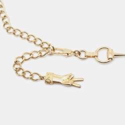 Pre Owned Gucci Gold Tone Horsebit Chain Belt