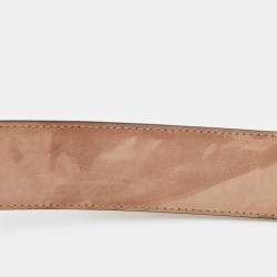 Pre Owned Gucci Ecru Guccissima Leather Interlocking GG Buckle Belt 80cm