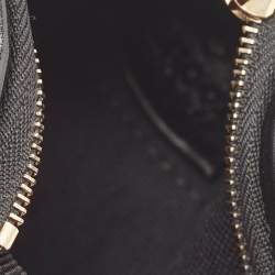 Pre Owned Gucci White/Black GG Supreme Canvas and Leather Boston Bag Charm