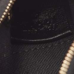 Pre Owned Gucci White/Black GG Supreme Canvas and Leather Boston Bag Charm