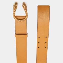 Pre Owned Gucci Tan Leather Dionysus Buckle Belt 90CM
