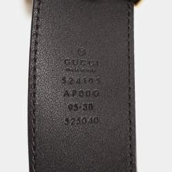 مملوكة مسبقًا Gucci Black Leather Double G Buckle Belt 95CM