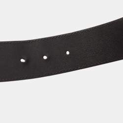 مملوكة مسبقًا Gucci Black Leather Double G Buckle Belt 95CM