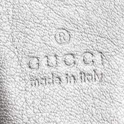 Gucci Silver Guccissima Leather Bag Charm & Key Holder