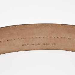 مملوكة مسبقًا Gucci Brown Guccissima Leather Wide Buckle Belt 90CM