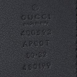 Gucci Black Leather GG Marmont Buckle Belt 80CM