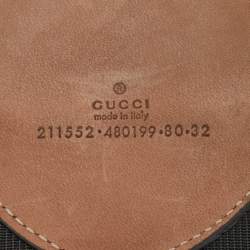 Pre Owned Gucci Dark Brown Guccissima Leather And Elastic Buckle Belt 80 CM