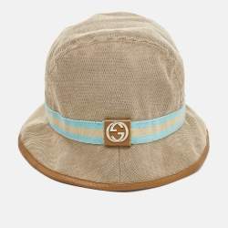 Gucci Beige GG Canvas Bucket Hat XL