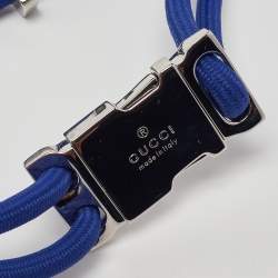 Pre Owned Gucci Electric Blue Nylon Rope Belt 90 CM