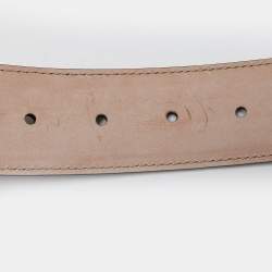 Gucci Black Guccissima Leather Interlocking G Buckle Belt 85 CM