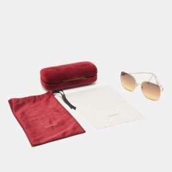 Gucci Brown/Green Horsebit Gradient Oversize Sunglasses