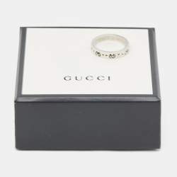 Gucci Icon Ghost Sterling Silver Ring 60
