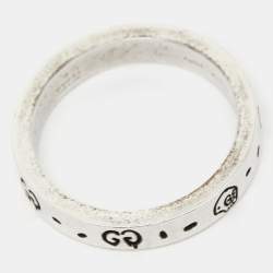 Gucci Icon Ghost Sterling Silver Ring 60