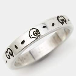 Gucci Icon Ghost Sterling Silver Ring 60
