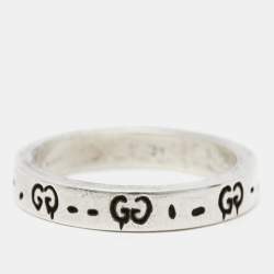 Gucci Icon Ghost Sterling Silver Ring 60