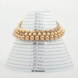 Gucci Necklace GP x rhinestone x Faux Pearl Gold