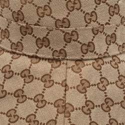 Gucci Brown GG Canvas Jacquard Wide Brim Bucket Hat S