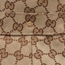 Gucci Brown GG Canvas Jacquard Wide Brim Bucket Hat S