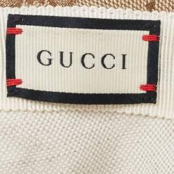 Gucci Brown GG Canvas Jacquard Wide Brim Bucket Hat S