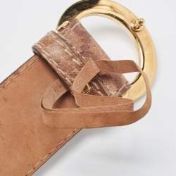 Pre Owned Gucci Brown Guccissima Leather G Buckle Belt 90CM