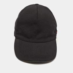 Gucci Black Canvas Baseball Cap L