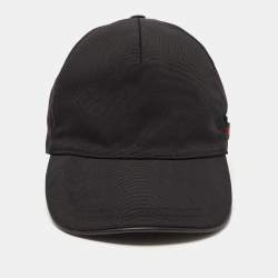 Gucci Black Canvas Baseball Cap L