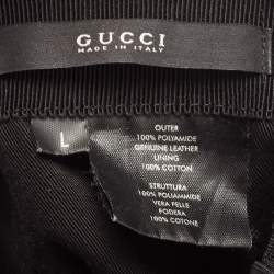Gucci Black Canvas Baseball Cap L