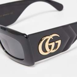 Gucci Black GG0811S Rectangle Sunglasses Gucci