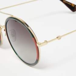 Gucci Red/Green Gradient GG0061S Round Sunglasses