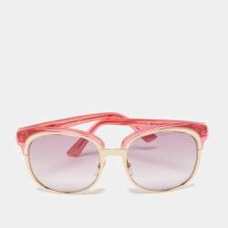 Gucci Pink/Gold GG 4241/S Frame Square Sunglasses