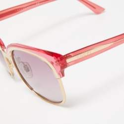 Gucci Pink/Gold GG 4241/S Frame Square Sunglasses