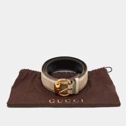 Gucci Beige Guccissima Leather Buckle Belt 90CM