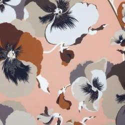 Pre Owned Gucci Brown Floral Printed Silk Square Scarf