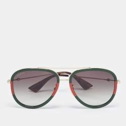 Gucci Green/Black Gradient Web GG0062S Aviator Sunglasses