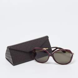 Gucci Burgundy/Black GG00765 Butterfly Sunglasses