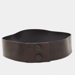 Gucci Black Leather Wide Waist Belt