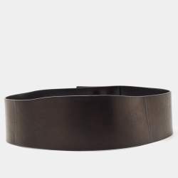 Gucci Black Leather Wide Waist Belt