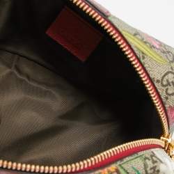 Pre Owned Gucci Multicolor Flora GG Supreme Canvas Ophidia Cosmetic Case