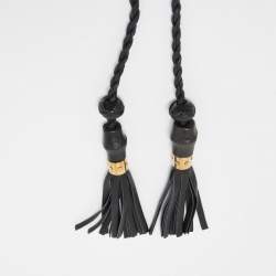 Gucci Black Leather Embellished Waist Belt 75 CM