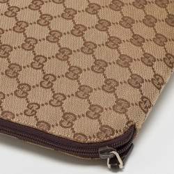 Gucci Beige/Brown GG Canvas Laptop Case