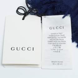 Gucci Red GG Stars Hearts Print Modal Blend Shawl 