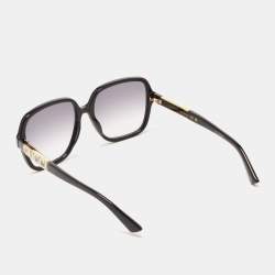Pre Owned Gucci Black Gradient GG1189S Logo Oversized Sunglasses