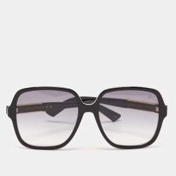 Pre Owned Gucci Black Gradient GG1189S Logo Oversized Sunglasses