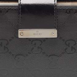 Pre Owned Gucci Black GG Imprime Coated Canvas Agenda Planner