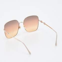 Gucci Orange Gradient GG0879S Horsebit Square Sunglasses
