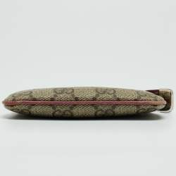 Gucci Beige/Purple GG Supreme Canvas Key Pouch