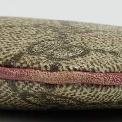 Gucci Beige/Purple GG Supreme Canvas Key Pouch