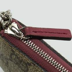 Gucci Beige/Purple GG Supreme Canvas Key Pouch