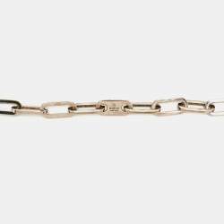 Gucci Silver Metal Chain Link Slim Belt