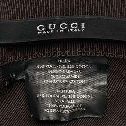 Gucci Beige Web Detail GG Canvas Baseball Hat M